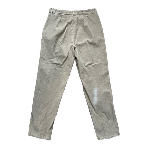 Woolrich High Rise Corduroy Pant Trousers Sz 14 Khaki Tan Academia Granny Preppy - Picture 2 of 9